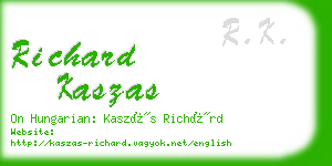 richard kaszas business card